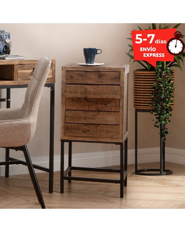 Mueble auxiliar madera 5 cajones Amaranto