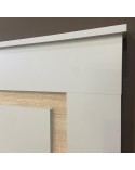 Cabecero con mesillas cashmere y roble 260 cm Lydia