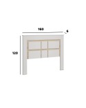 Cabecero con mesillas cashmere y roble 260 cm Lydia