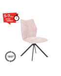 Silla Comedor Giratoria Tapizada con Patas Negras Lavinia