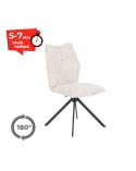Silla Comedor Giratoria Tapizada con Patas Negras Lavinia