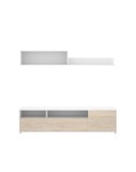 Mueble salón blanco y natural 180 cm Clip