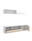Mueble salón blanco y natural 180 cm Clip