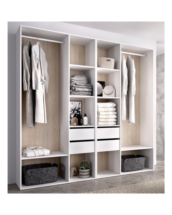 ARMARIO KIT VESTIDOR SIN PUERTAS BLANCO 196 CM FERNANDO