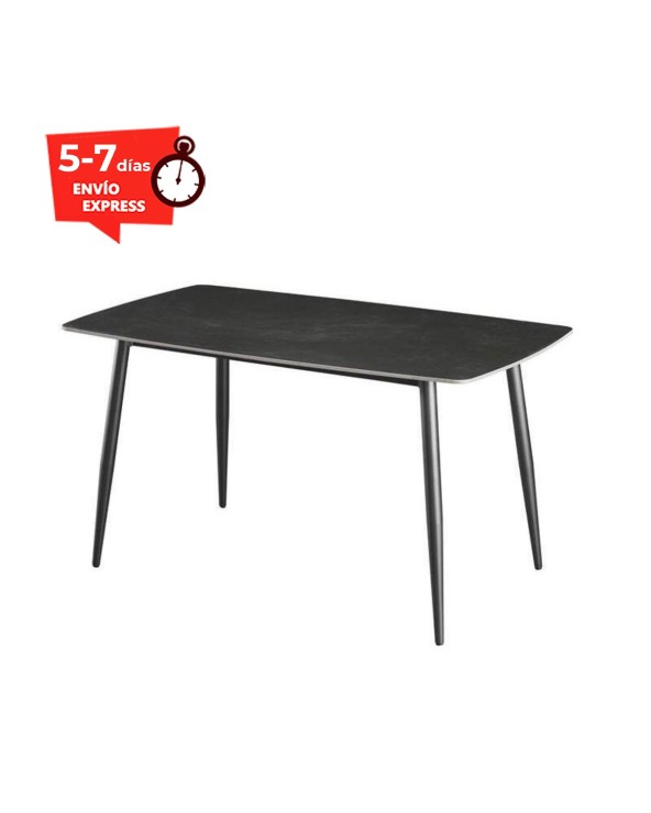 Mesa comedor fija negra 140x80cm Harris