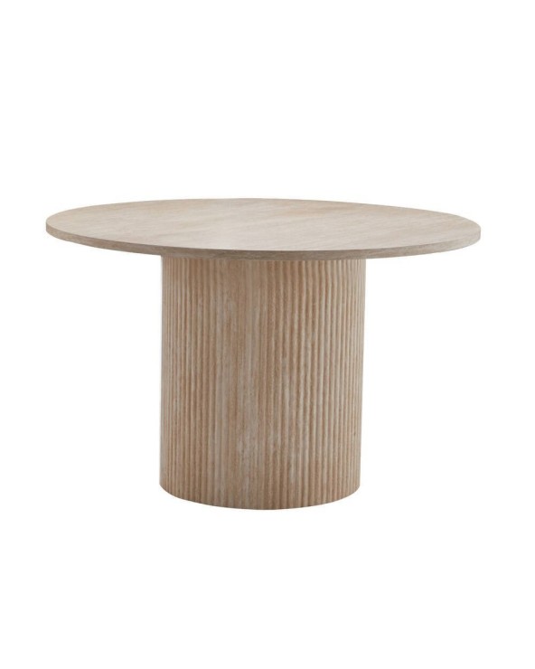 Mesa Comedor Redonda Mármol Beig 120cm Iria