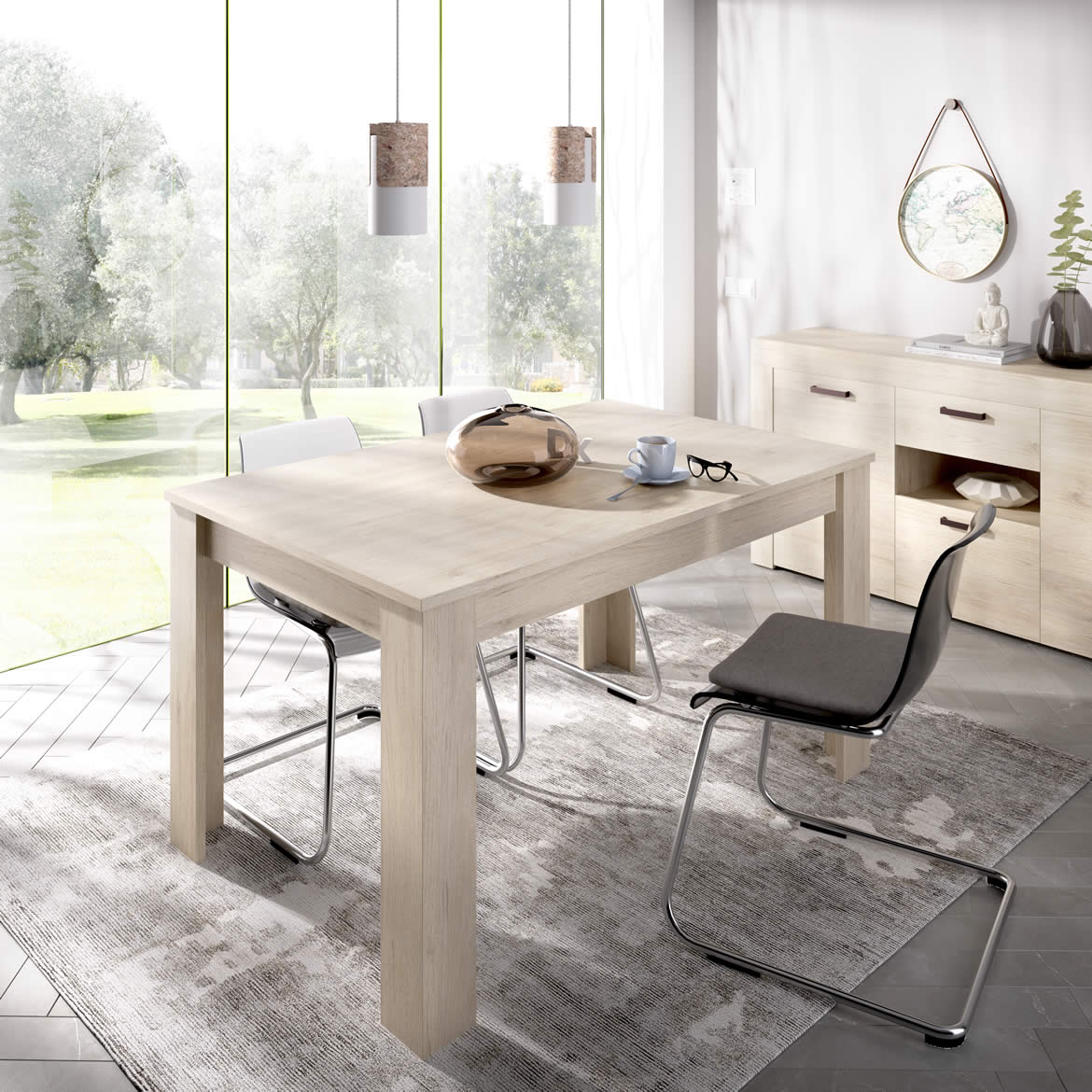 Mesa Comedor Extensible Blanca Dana 