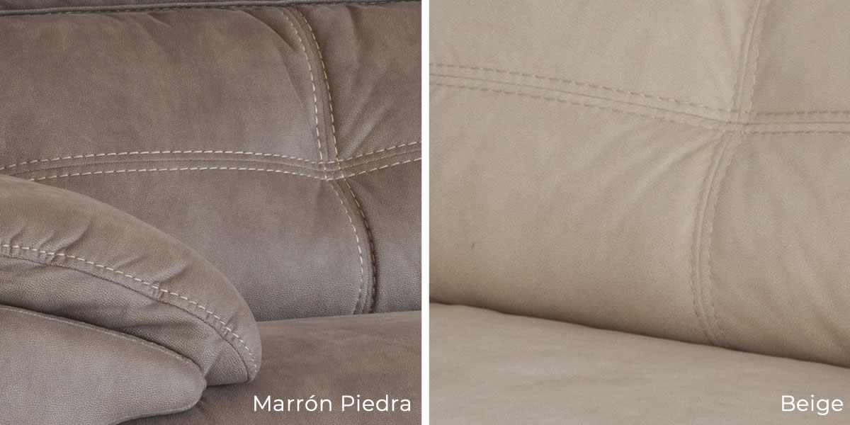Sofá de 2 plazas relax Roma disponible en color marron o beige